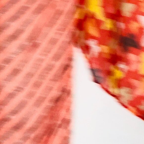 red pink scarf butterfly stripped sheer multi color orange READ - Picture 5 of 7